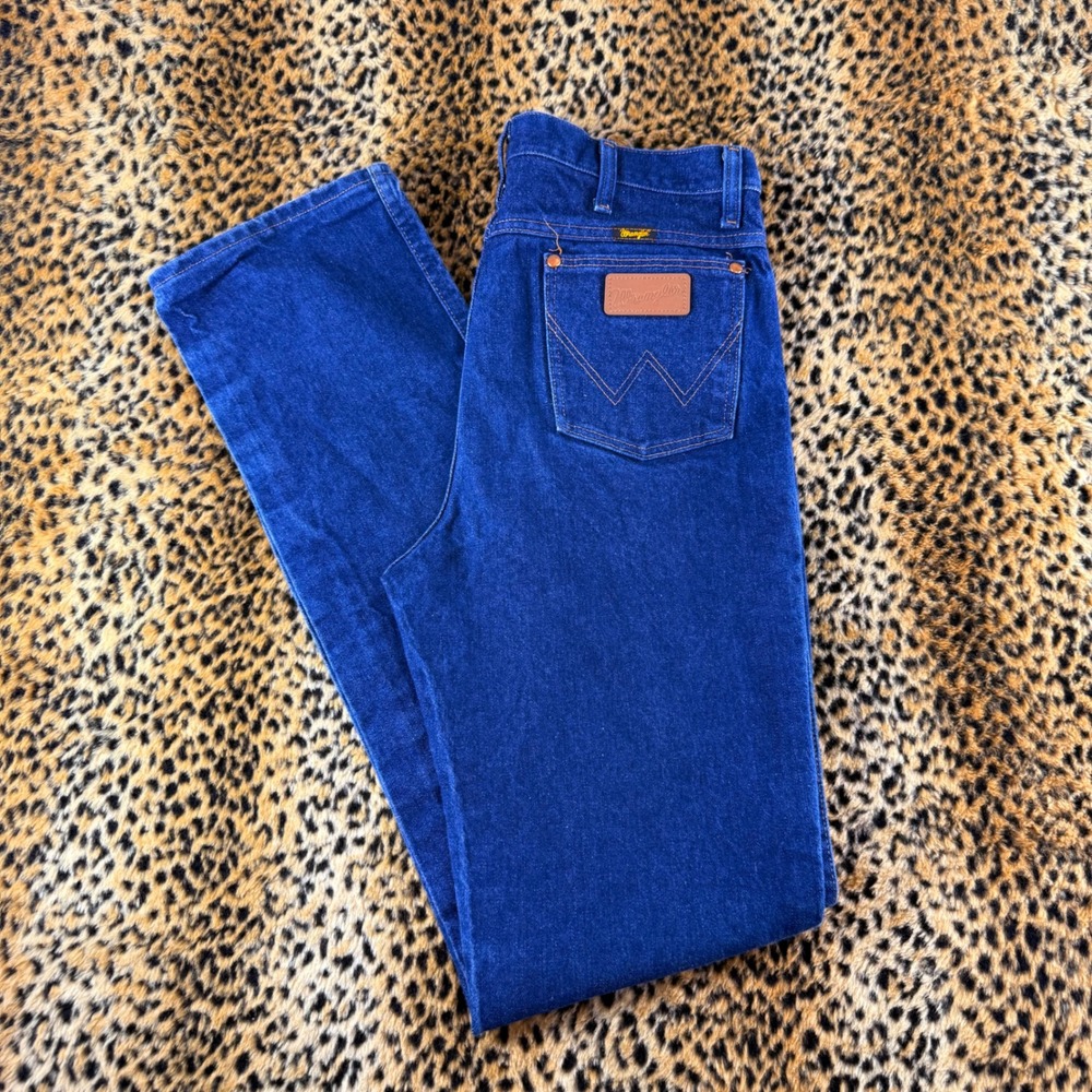 Wrangler Cowboy Cut 936DEN Slim Fit Indigo Blue Jeans Mens 35x38 Made in Mexico